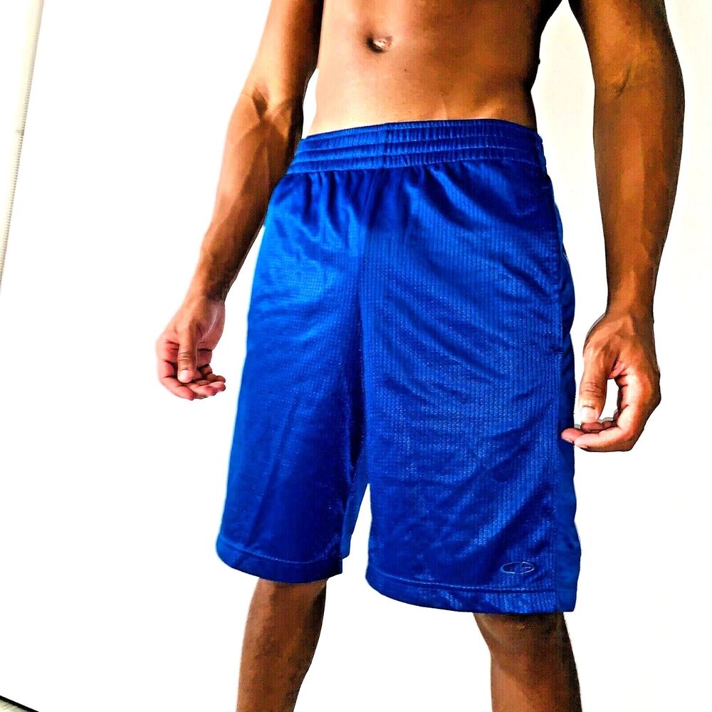 C9 By Champion Shorts Vintage Basketball Dazzle Shiny Soft Blue White Small